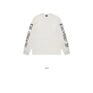 (XXL) NWT Stussy International Crew Long Sleeve Tee Natural